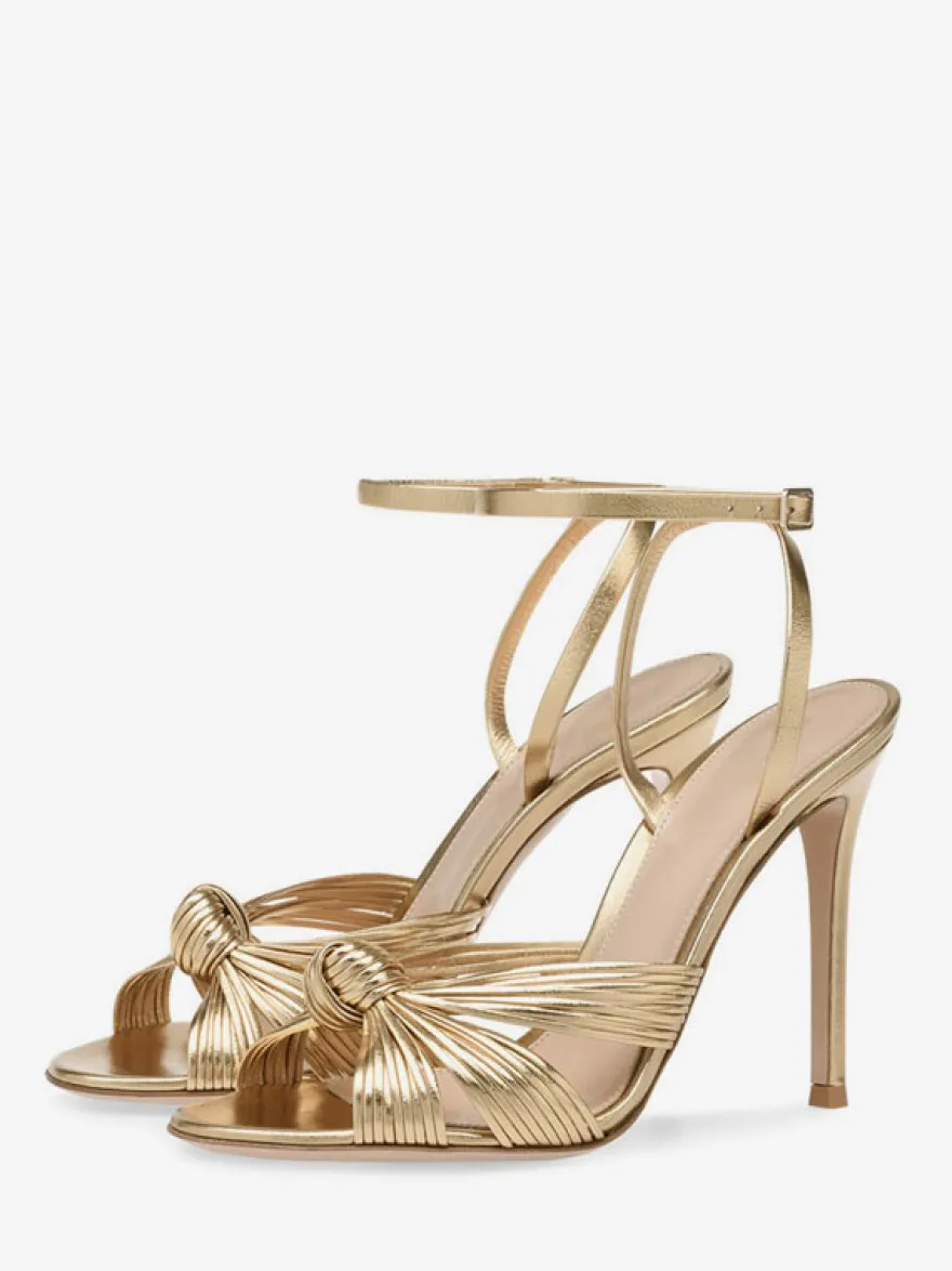 Sandales de Soirée à Talons Hauts avec Bout Ouvert Femme Unicolore