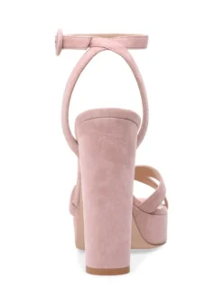 Sandales de Soirée à Talons Hauts avec Bout Ouvert Femme Unicolore