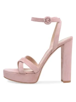 Sandales de Soirée à Talons Hauts avec Bout Ouvert Femme Unicolore