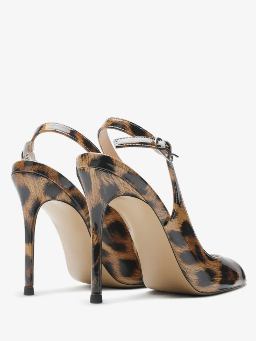 Sandales noires à talons hauts bout ouvert et talon aiguille chaussures habillées