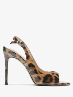 Sandales noires à talons hauts bout ouvert et talon aiguille chaussures habillées