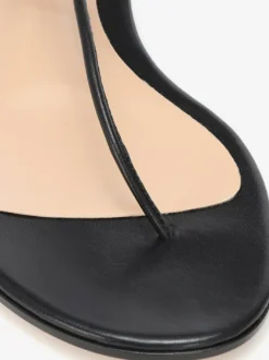 Sandales plates noires à lacets pour femmes