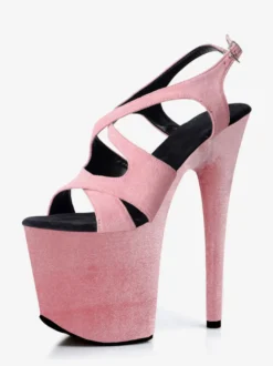 Sandales sexy à talons hauts plateforme bout ouvert brides