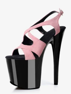 Sandales sexy à talons hauts plateforme bout ouvert brides