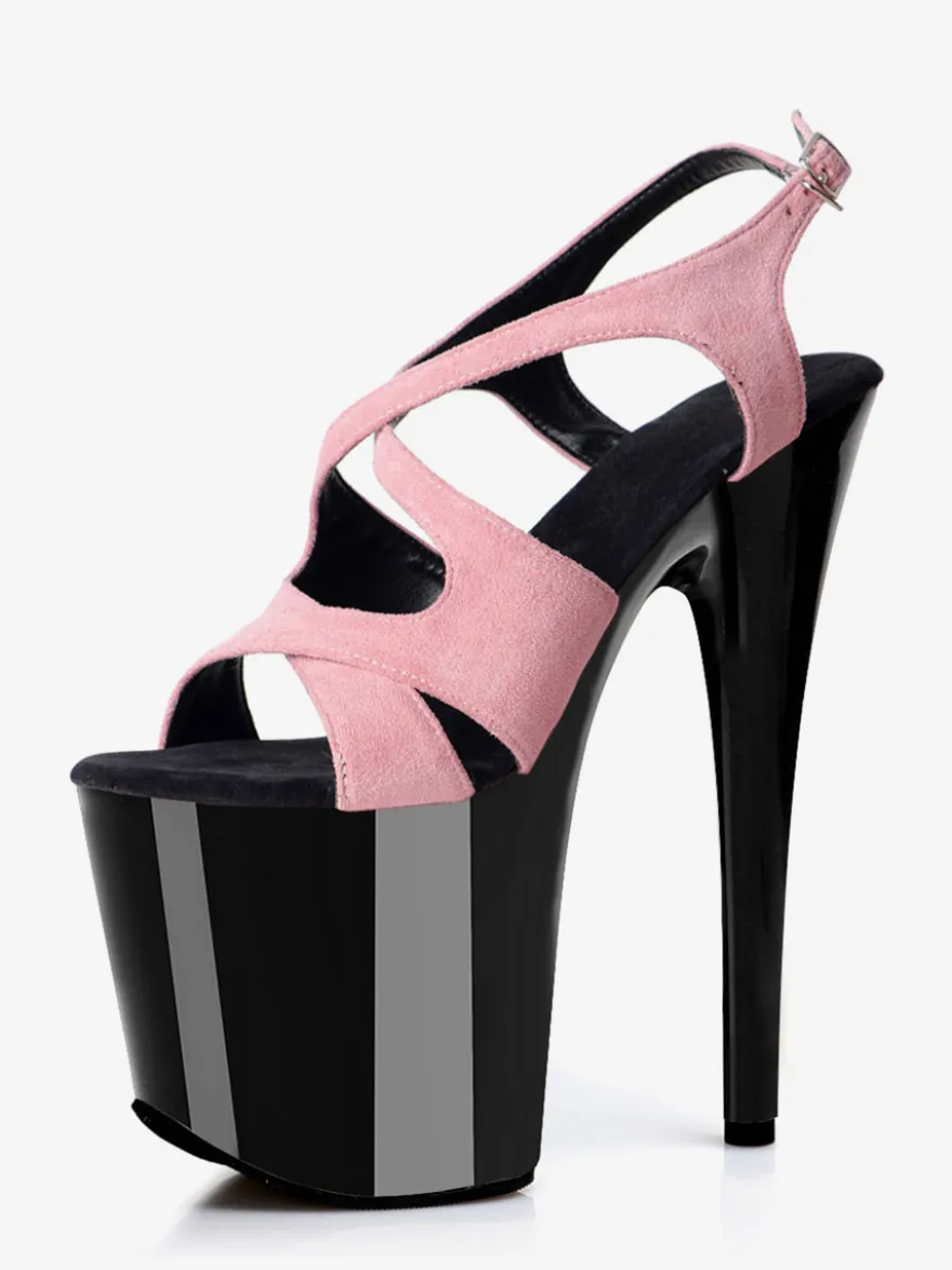 Sandales sexy à talons hauts plateforme bout ouvert brides