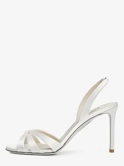 Sandales à talons hauts en satin à bout ouvert et à talons aiguilles pour mariage