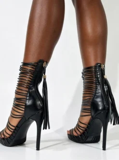 Sandales à talons hauts pour femmes bout ouvert à brides