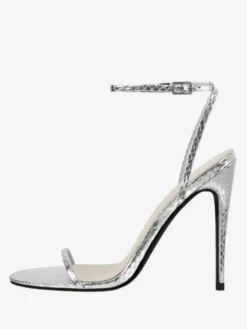 Sandales à talons pour femmes chaussures de soirée rouges à bout ouvert et à talons aiguilles croisés