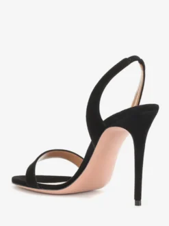 Sandales à talons pour femmes Sandales à talons aiguilles à bout ouvert en daim