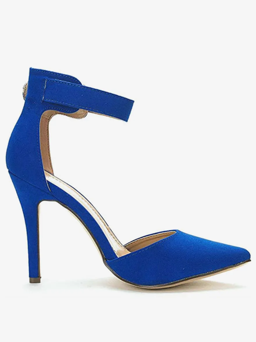 Sandales à talons Sandales Talon aiguille bleu Bout pointu Terry