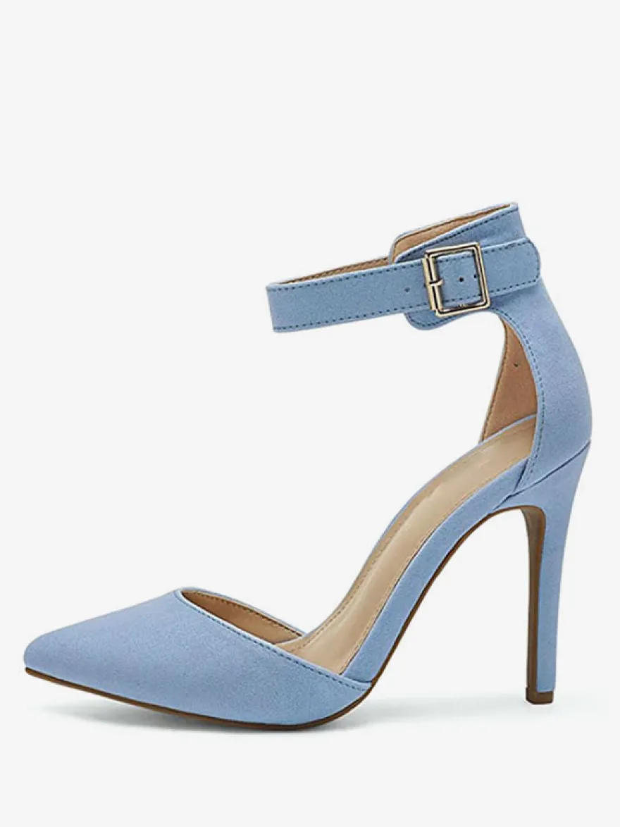 Sandales à talons Sandales Talon aiguille bleu Bout pointu Terry