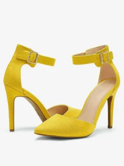 Sandales à talons Sandales Talon aiguille bleu Bout pointu Terry