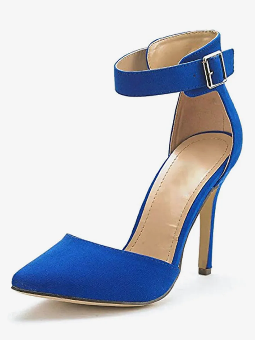Sandales à talons Sandales Talon aiguille bleu Bout pointu Terry
