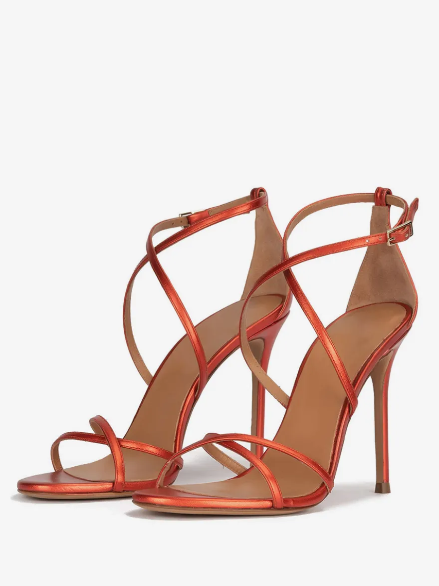 Sandales À Talons Sexy Chaussures Femmes Brides Talons Aiguilles Cuir PU