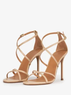 Sandales À Talons Sexy Chaussures Femmes Brides Talons Aiguilles Cuir PU