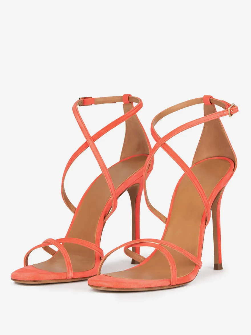 Sandales À Talons Sexy Chaussures Femmes Brides Talons Aiguilles Cuir PU