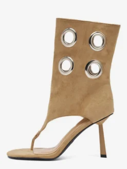 Sandales tongs pour femmes bottines à talons hauts et boucle