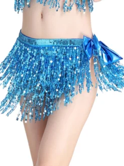 Séduisant costume de danse orientale en polyester en fibre polyester unicolore Danseuse orientale Performance Déguisements Halloween