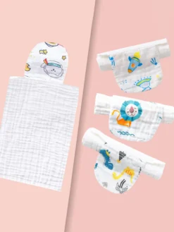 Serviette Absorbante De Sueur En Coton Enfant Bébé À 6 Couches