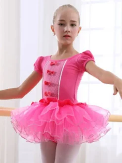Sexy costume de danse ballet en coton mélangé élégant avec noeud noeud papillion Robe Déguisements Halloween