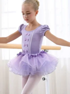 Sexy costume de danse ballet en coton mélangé élégant avec noeud noeud papillion Robe Déguisements Halloween