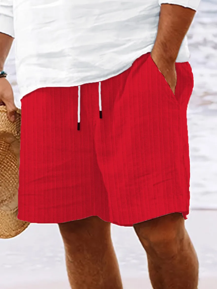 Short décontracté pour homme avec cordon de serrage à la taille short de plage d'été léger