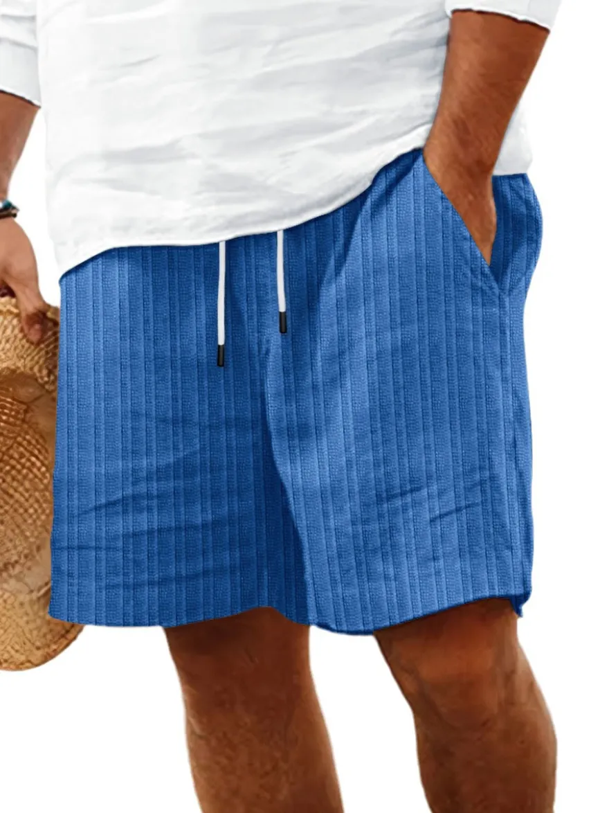 Short décontracté pour homme avec cordon de serrage à la taille short de plage d'été léger