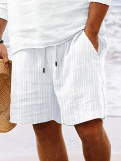 Short décontracté pour homme avec cordon de serrage à la taille short de plage d'été léger