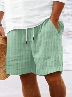 Short décontracté pour homme avec cordon de serrage à la taille short de plage d'été léger