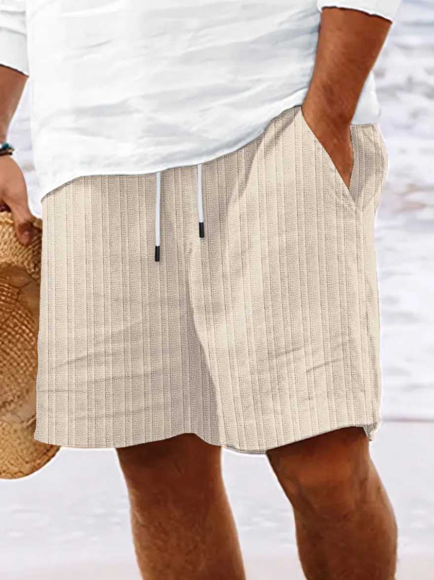 Short décontracté pour homme avec cordon de serrage à la taille short de plage d'été léger