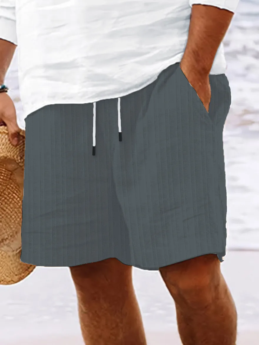 Short décontracté pour homme avec cordon de serrage à la taille short de plage d'été léger