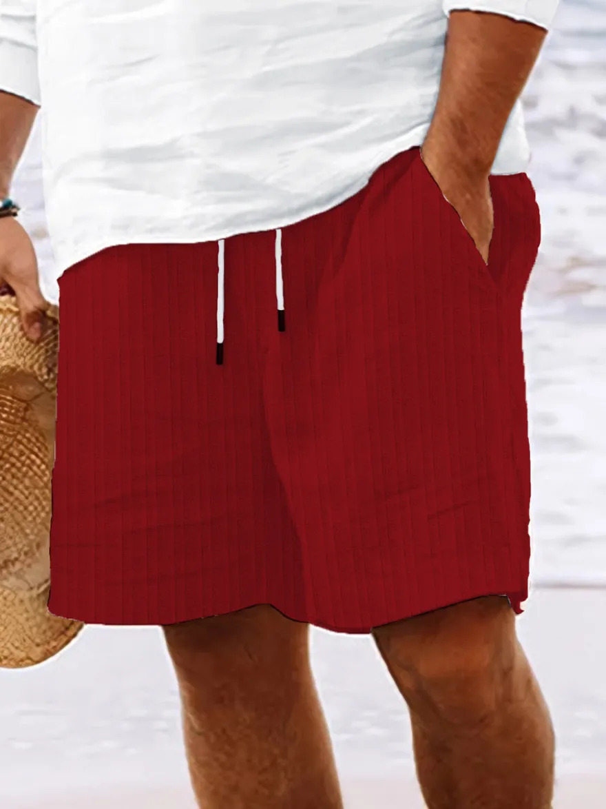 Short décontracté pour homme avec cordon de serrage à la taille short de plage d'été léger