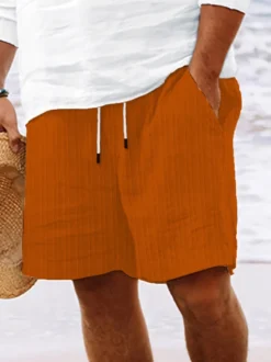 Short décontracté pour homme avec cordon de serrage à la taille short de plage d'été léger