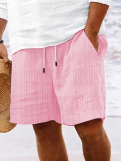 Short décontracté pour homme avec cordon de serrage à la taille short de plage d'été léger