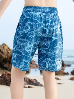 Short de plage pour homme coupe ample grande taille short de bain d'été longueur genou séchage rapide