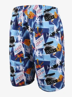 Short d'été pour homme imprimé taille élastique décontracté pour la plage