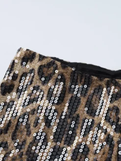 Short d'été sexy à imprimé léopard pour femme