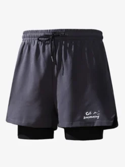 Short imprimé pour homme avec cordon de serrage à la taille pour l'été pour le cyclisme et la plage