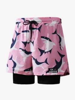 Short imprimé pour homme avec cordon de serrage à la taille pour l'été pour le cyclisme et la plage