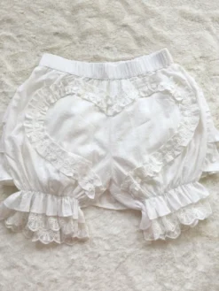 Short lolita blanc lâche en jacquard Bloomers de Sweet Lolita Déguisements Halloween