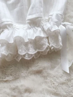 Short lolita en jacquard blanc Bloomers Sweet Lolita Bloomers Déguisements Halloween