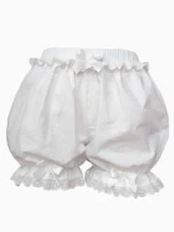 Short Lolita lâche en dentelle blanche Lolita Bloomers