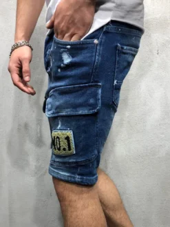 Shorts pour hommes en détresse Spring Street Wear Bas de plage bleu ciel clair