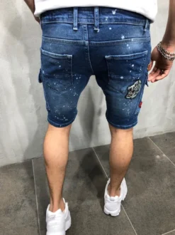 Shorts pour hommes en détresse Spring Street Wear Bas de plage bleu ciel clair