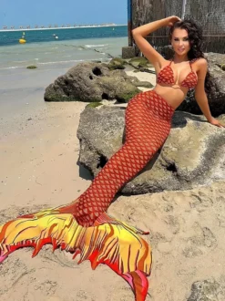 Sirène Ensemble de bikini pour femmes maillots de bain de plage d'été sirène