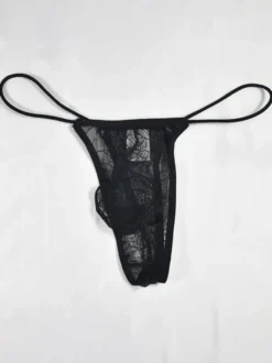 Slip Homme Solide Motif Toile d'Araignée Nylon
