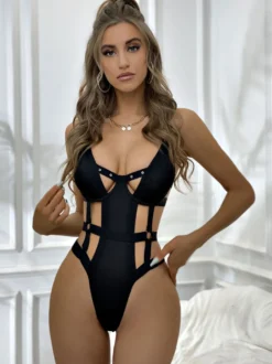 Sous-vêtement Lingerie Rouge à Lacets Dos Nu Femmes Sexy