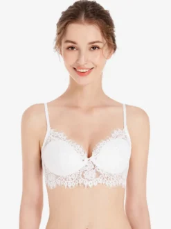 Soutien-gorge blanc en dentelle pour tous les jours style décontracté et chic