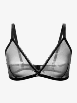 Soutien-Gorge En Maille Transparente Blanc Lingerie Décontractée Sexy