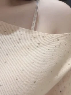 Soutien-gorge sans armatures et sans coutures avec bretelles strass brassière push-up confortable